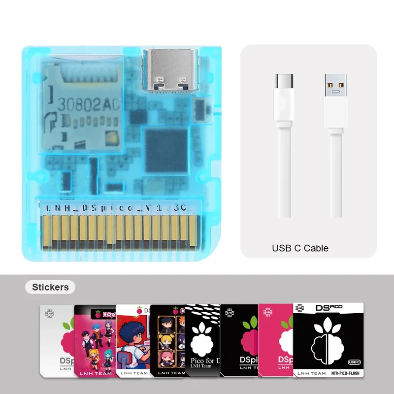 Chiscart DSpico USB C Version Game Cartridge For NDS NDSL DSi 3DS Consoles