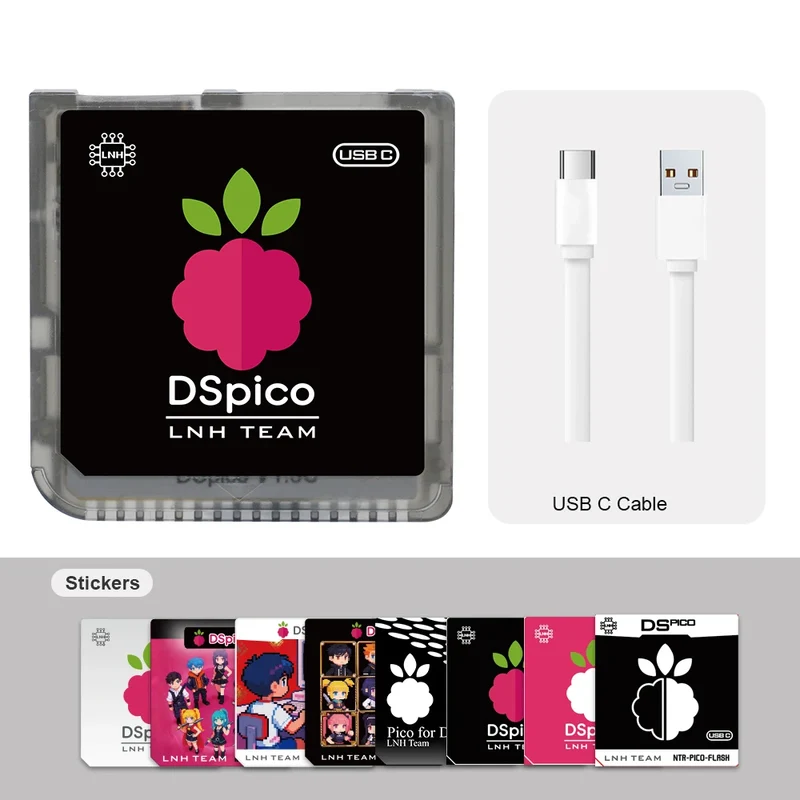 Chiscart DSpico USB C Version Game Cartridge For NDS NDSL DSi 3DS Consoles