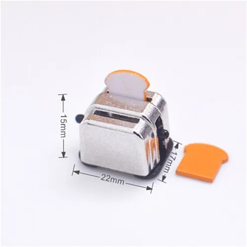 1PC Dollhouse 1/12 Scale Mini Bread Machine Miniature Kitchen Access Toaster Home Decoration Spoon Shovel Cookware Model