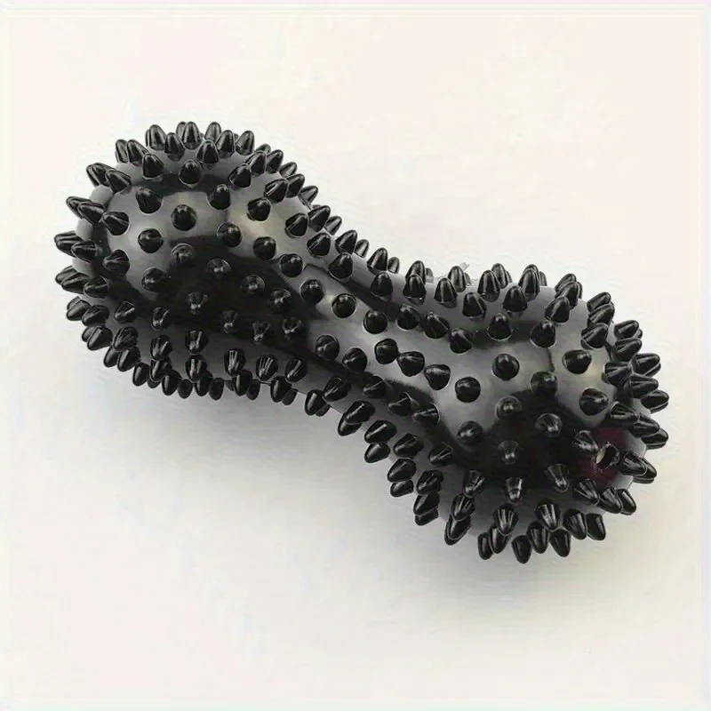 Peanut-shaped yoga massage ball for deep tissue massage. It relaxes muscles in the shoulders, neck and back and relieves neck tension. It is an essential fitness accessory for yoga.