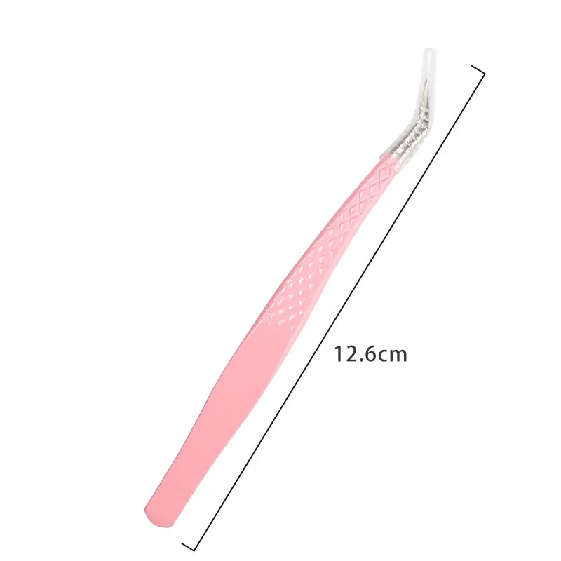 1pcs Fiber Tip Eyelash Extension Tweezers Stainless Steel Eyebrow Clip Lash Lifting High Precise Eyelashes Tweezer Makeup Tool