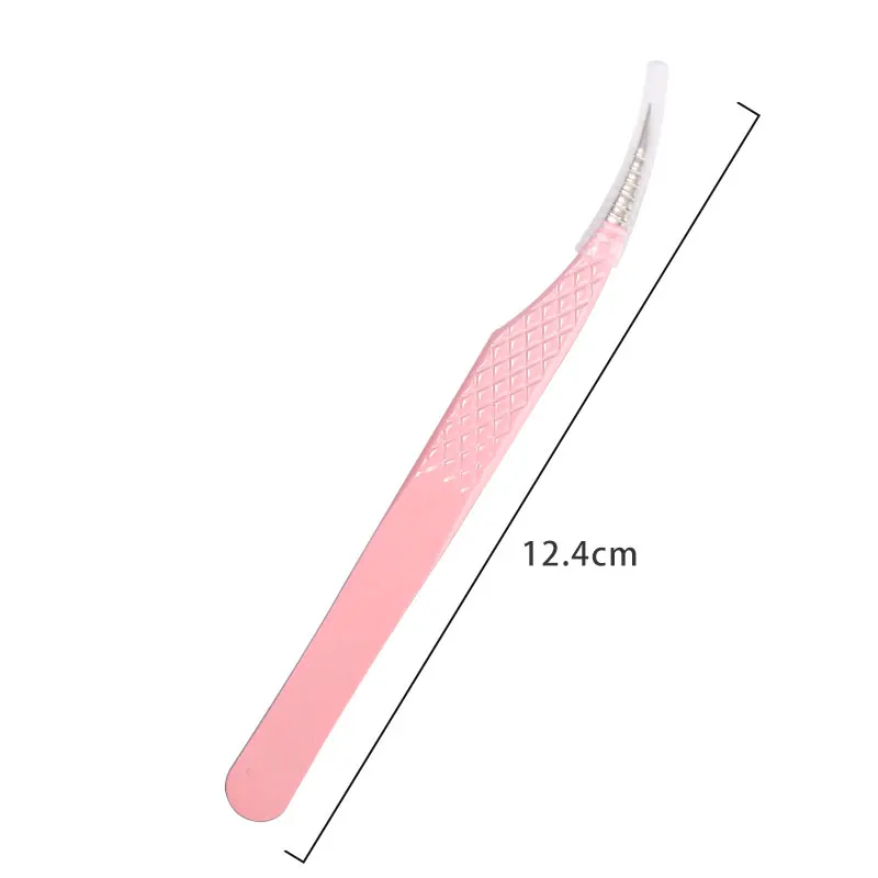 1pcs Fiber Tip Eyelash Extension Tweezers Stainless Steel Eyebrow Clip Lash Lifting High Precise Eyelashes Tweezer Makeup Tool