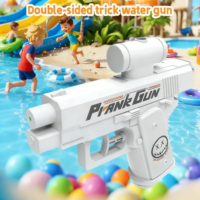 Two-Way Reverse Water Gun Prank Toys Mini Portable Squirt Gun for Kids Adults Summer Pool Beach Water Fight Stress Relief Gifts