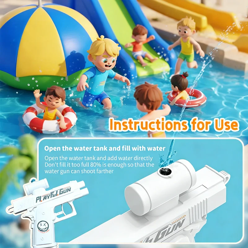 Two-Way Reverse Water Gun Prank Toys Mini Portable Squirt Gun for Kids Adults Summer Pool Beach Water Fight Stress Relief Gifts
