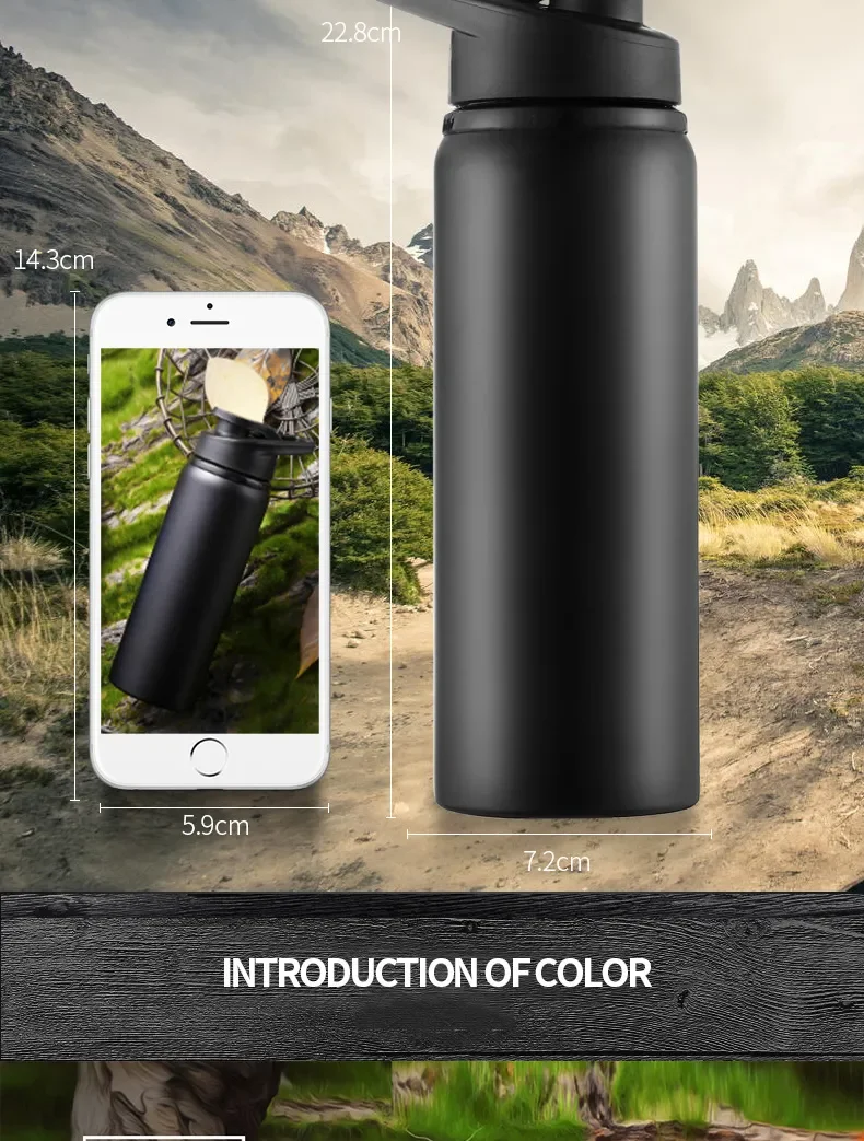 Metal Portable Water Bottle Leakproof Reusable Outdoor Sports Cup for Cycling Hiking Gym Halloween Gift Christmas Gift Travel