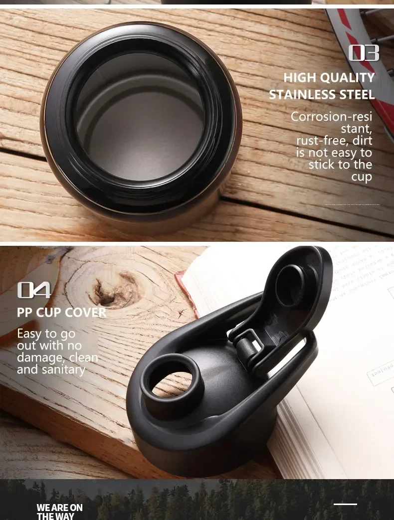 Metal Portable Water Bottle Leakproof Reusable Outdoor Sports Cup for Cycling Hiking Gym Halloween Gift Christmas Gift Travel