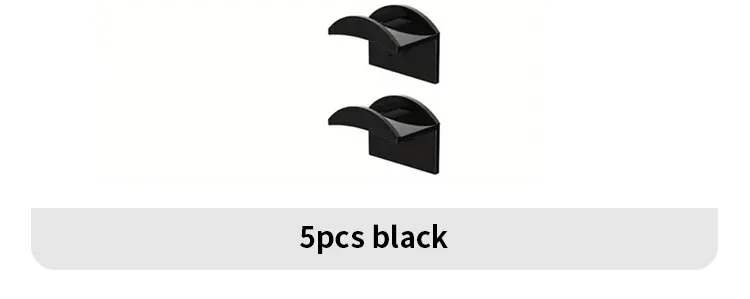 5 10pcs New Baseball Hat Hook Hat Sticking Hook Traceless Hook Black Minimalist Design Hat Rack Simple Earphone Necklace Storage