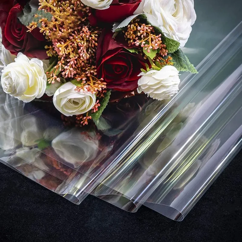 70cm*20m/roll 45mic Cellophane Paper Film Gift Wrap Roll for Flowers Craft Basket Packing