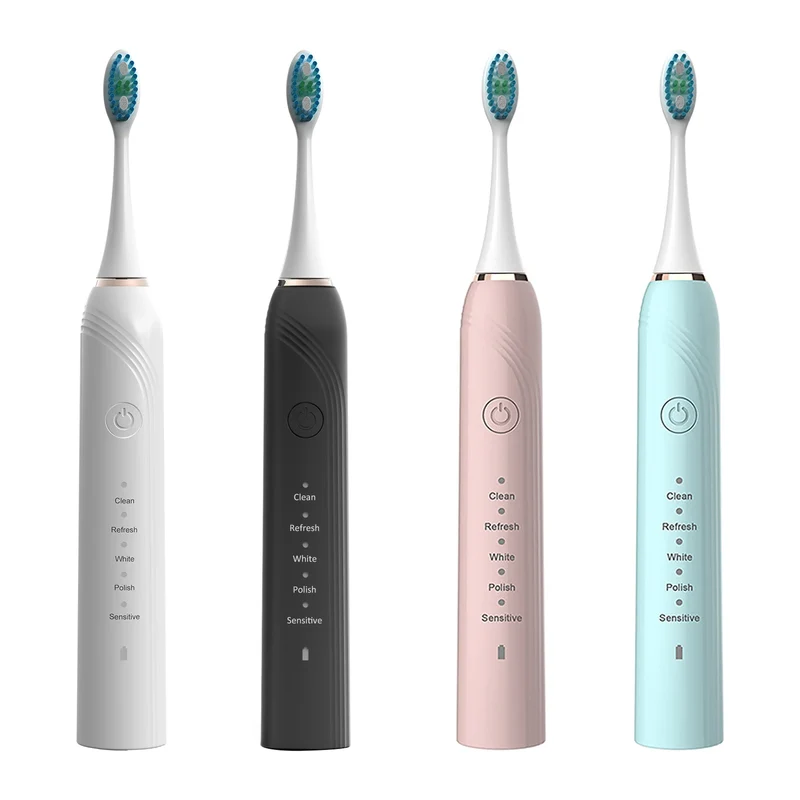 Ipx7 Adult Timer Oral Cleaning Whitening Teeth Brush Soft Bristle Sonic Electric Toothbrush