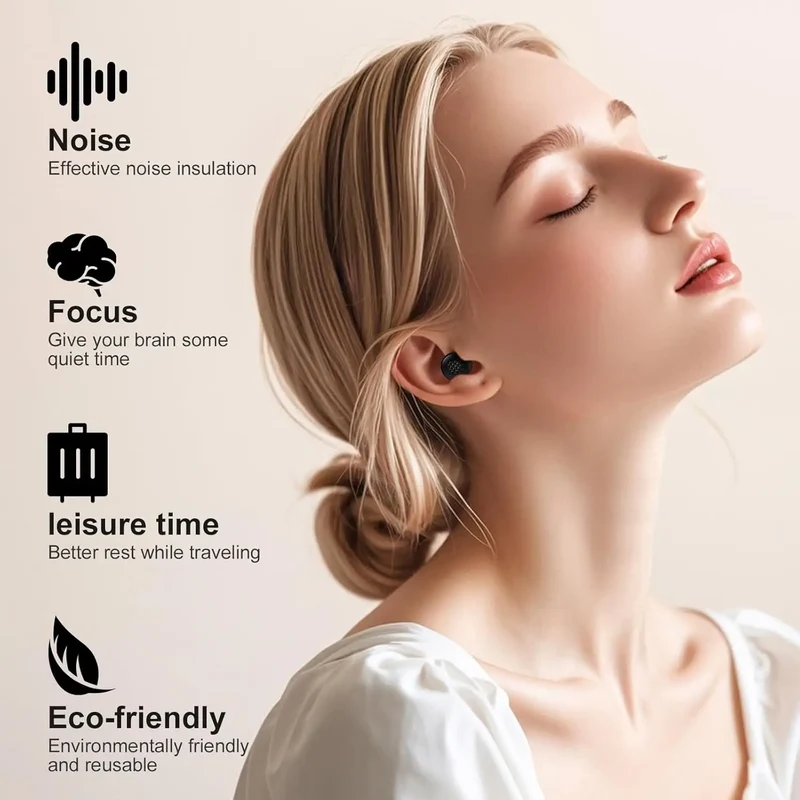 Professional Factory Sound Array Reduction Structure For Sleep Earplugs Noise Cancelling Ear Plugs 45dB
