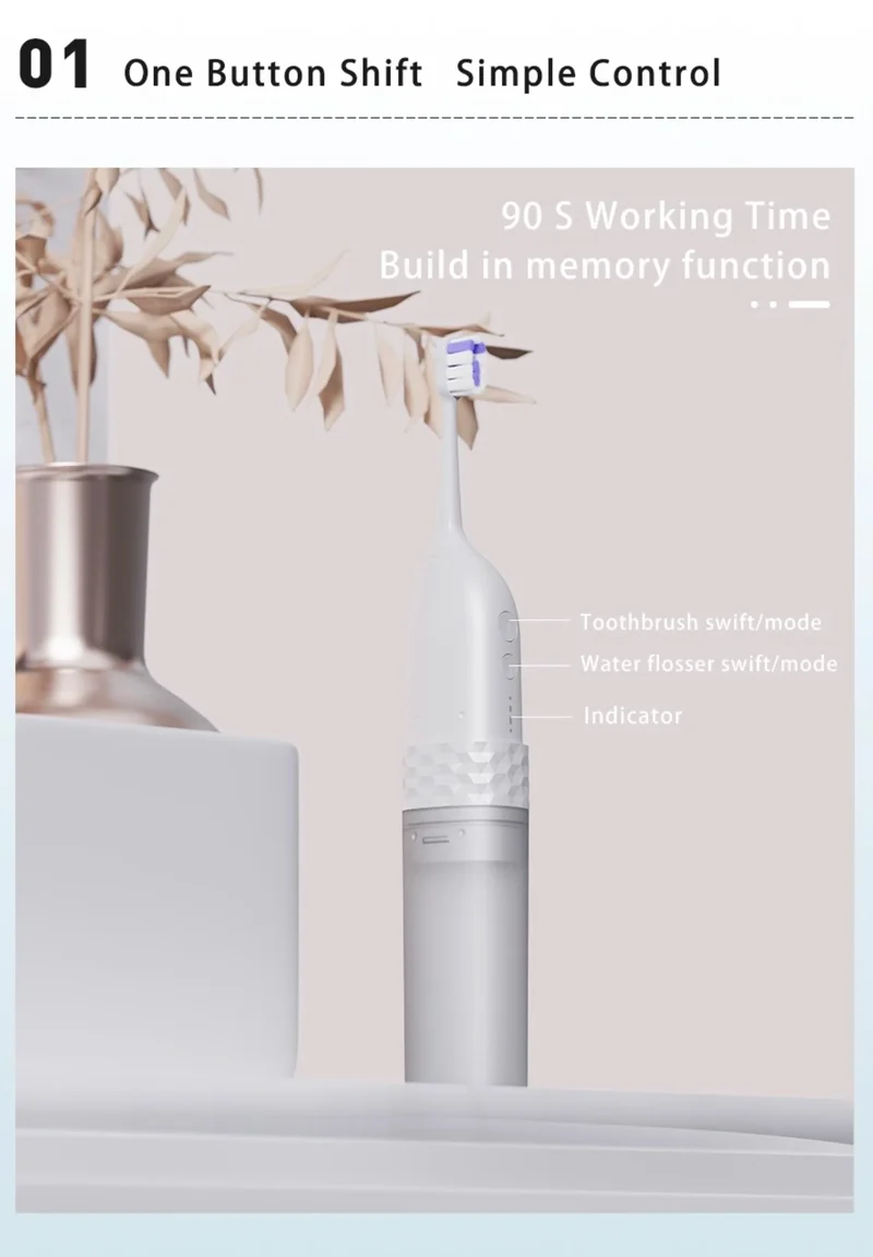Shenzhen Factory New Arrival Portable Dental Professional Floss Toothbrush Rechargeable Water Flosser Teeth Whitening