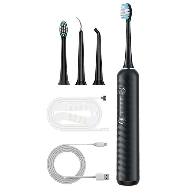 3-in-1 Sonic Electric Toothbrush Water Flosser 38K VPM 4 Cleaning Modes Teeth Whitening Gum Care IPX7 Medium Tartar Removal