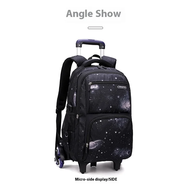Japanese Korean Student Backpack Large Capacity Multi-Layer Breathable Design Waterproof Stylish Trolley for Stair Climbing
