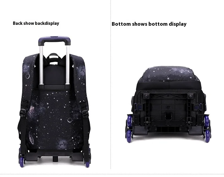 Japanese Korean Student Backpack Large Capacity Multi-Layer Breathable Design Waterproof Stylish Trolley for Stair Climbing