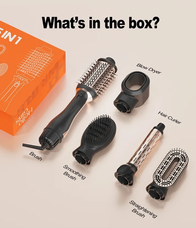 New Design Hot Air Brush 1200W 5 in 1 One Step Blow Dryer Comb Styler Electric Hair Dryer Volumizer Household & Hotel Use