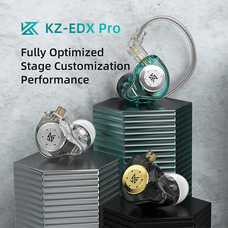 KZ EDX PRO 1DD In-Ear Wired Headphones HIFI Monitor Music Earplugs Stage Mobile Phone 3.5MM DJ Headphones Stereo