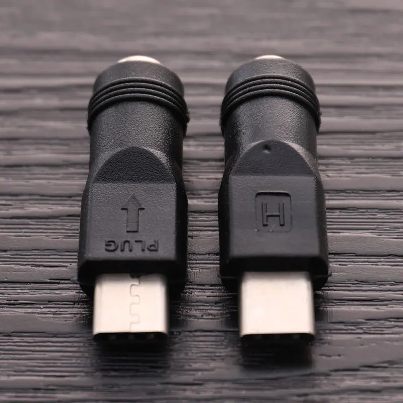 1/2pcs DC Power Adapter Converter 5.5x2.1mm Female Jack To USB Type C Male Connector DC To USBC For Laptop Notebook Computer