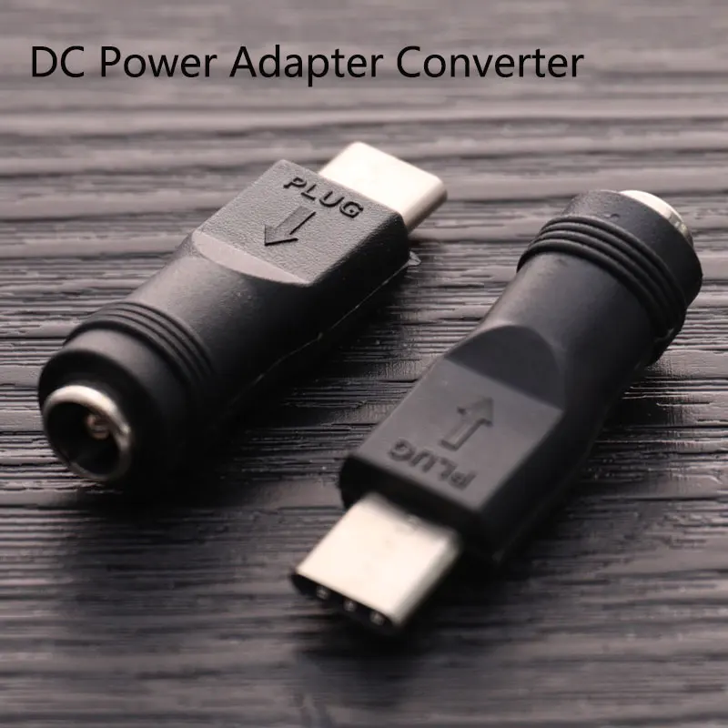 1/2pcs DC Power Adapter Converter 5.5x2.1mm Female Jack To USB Type C Male Connector DC To USBC For Laptop Notebook Computer
