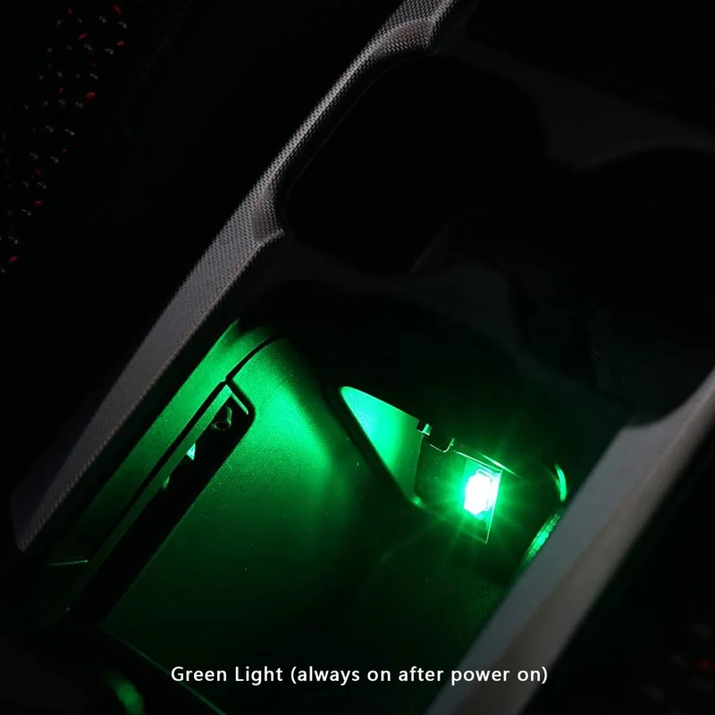 Mini USB Car Light Universal Portable USB Atmosphere Light DC 5V USB LED Car Interior Lighting kit for Laptop Night Home Office