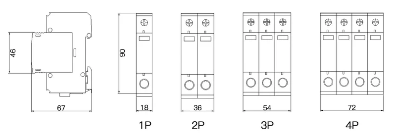 GEYA GSP9 Surge Protector Replacement Core for AC DC SPD 275V 385V 400V 440V 600V 1000V 1500V SPD Bridge