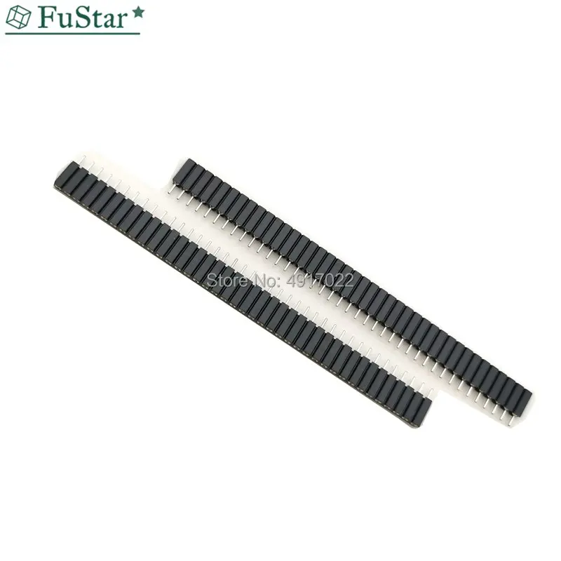 5pcs 1*40 Single Row Female Socket Plug Round Hole 1x40 7mm high. Pin 2.54 mm Board To Board Connector