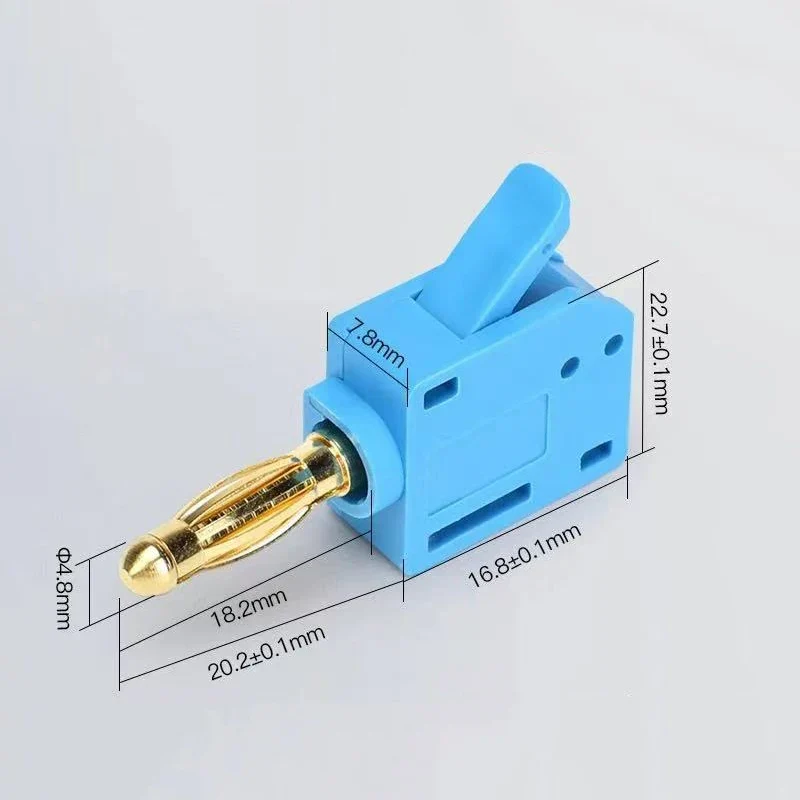 Mini Quick Wire connector 24A solder free banana plug gold-plated connector with direct insertion and pressing wire 0.5-2.5mm²