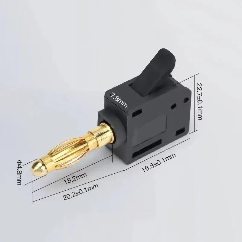 Mini Quick Wire connector 24A solder free banana plug gold-plated connector with direct insertion and pressing wire 0.5-2.5mm²