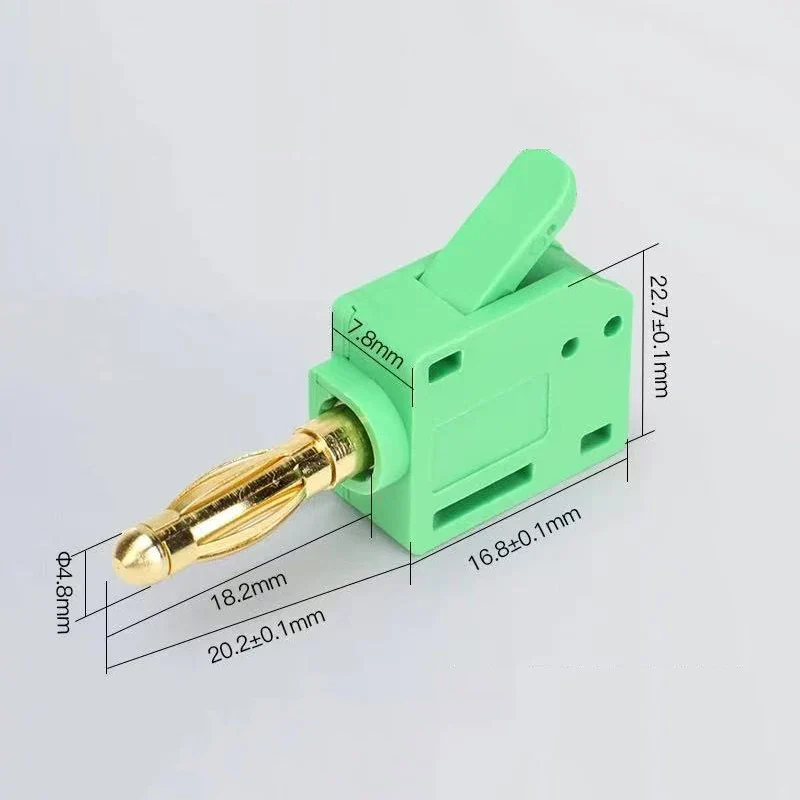Mini Quick Wire connector 24A solder free banana plug gold-plated connector with direct insertion and pressing wire 0.5-2.5mm²