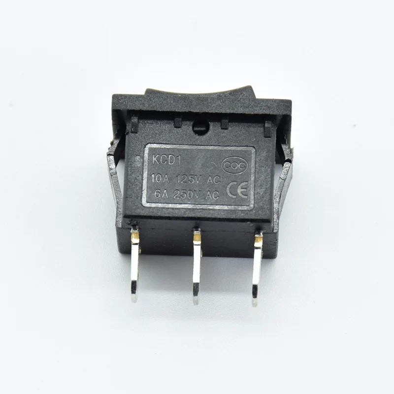 5PCS/lot 21 * 15 * 21mm black SPDT On/Off/On AC 6A/250V 10A/125V 3 Pin Boat Rocker Switch Third Gear 3 Position