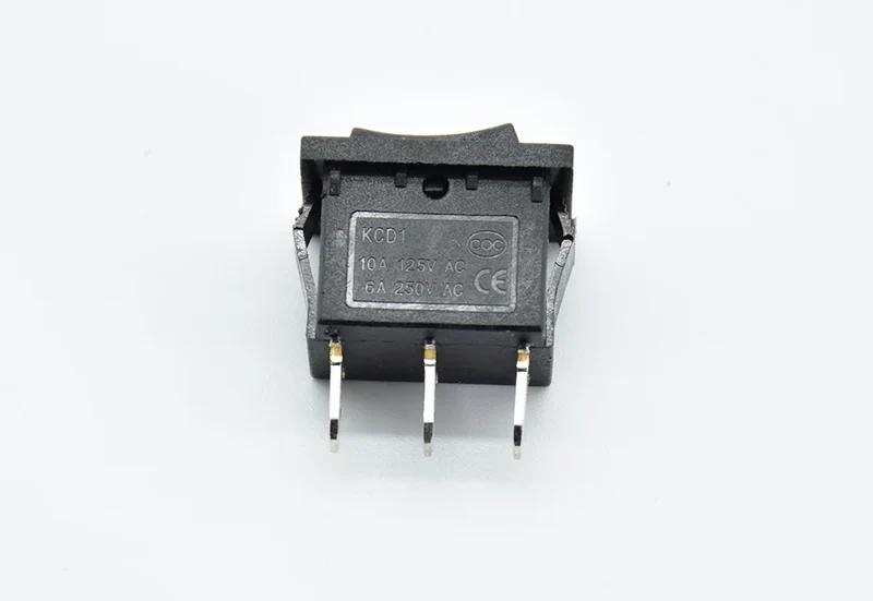 5PCS/lot 21 * 15 * 21mm black SPDT On/Off/On AC 6A/250V 10A/125V 3 Pin Boat Rocker Switch Third Gear 3 Position