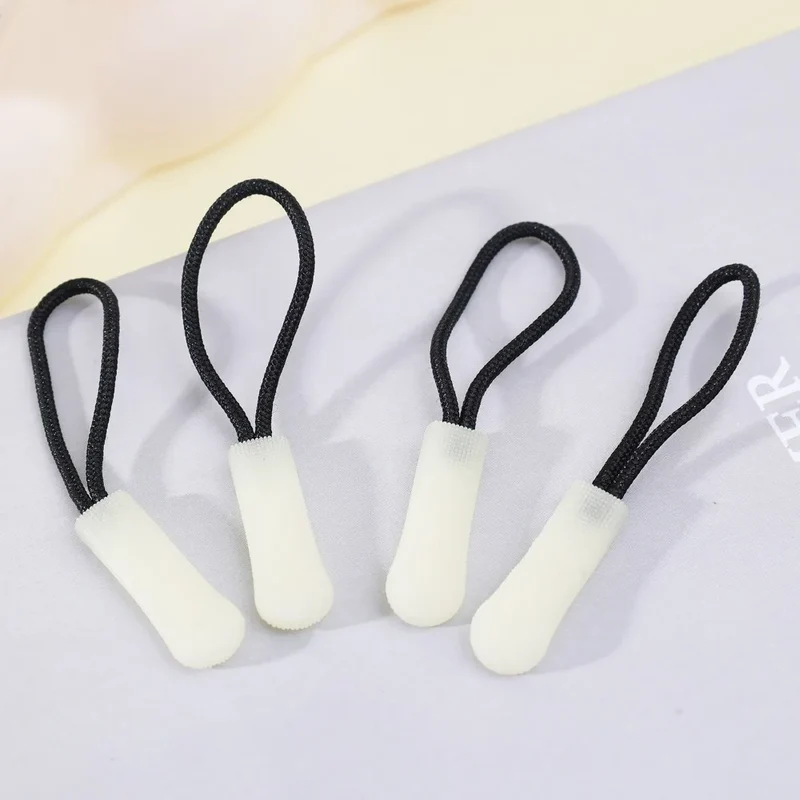 30-3pcs Luminous Zipper Pull Rope Glow in The Dark Zipper Head Anti-lost Backpack Clothes Jackets Slider DIY Repair Sewing Tool