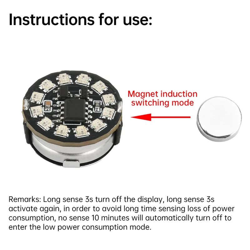 Mini Super Brightness Magnetic Control Lamp Led Single Lights Diy Toys Wireless Illumination Materials Diorama Accessory 1Pcs