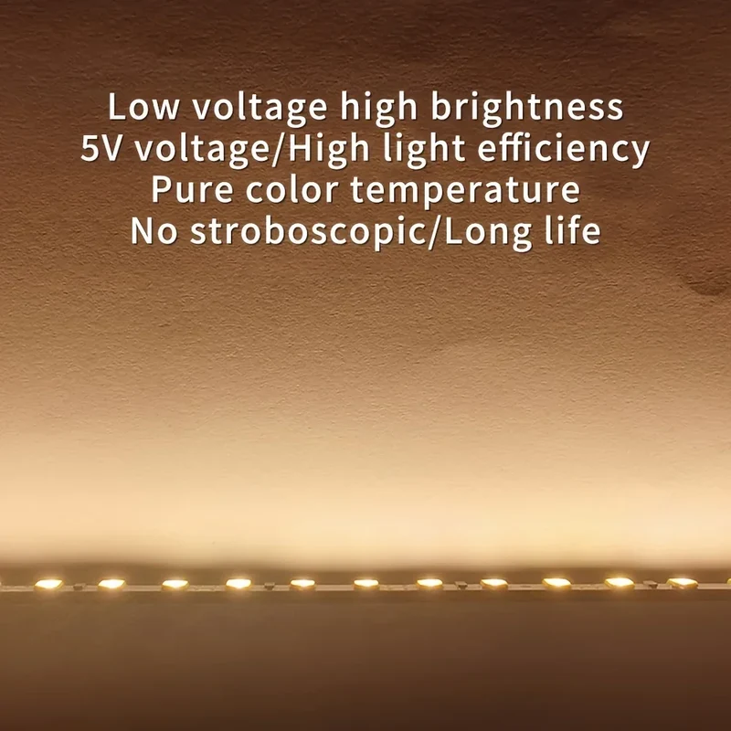 5V 2835 LED Strip Light Touch Sensor Switch Dimmable USB Flexible LED Tape Ribbon Light For Mirror Cabinet Stair Decor Lighting