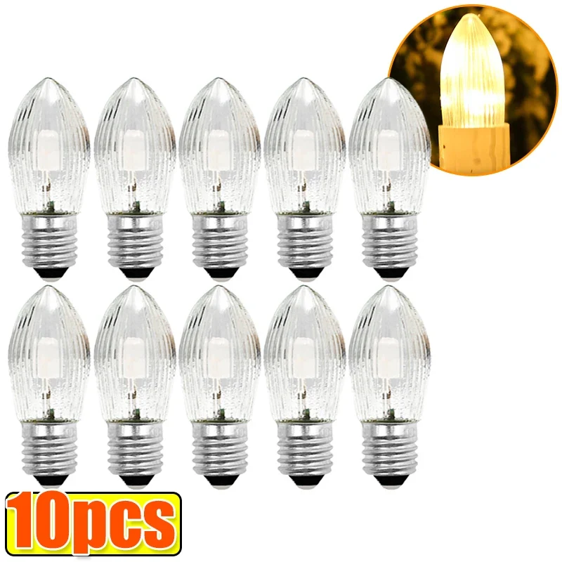 Warm-White E10 Tapered Candles Light Bulbs LED Replacement Bulbs for Lights Candle Arch Bathroom Kitchen Home Lamps Bulb Decor