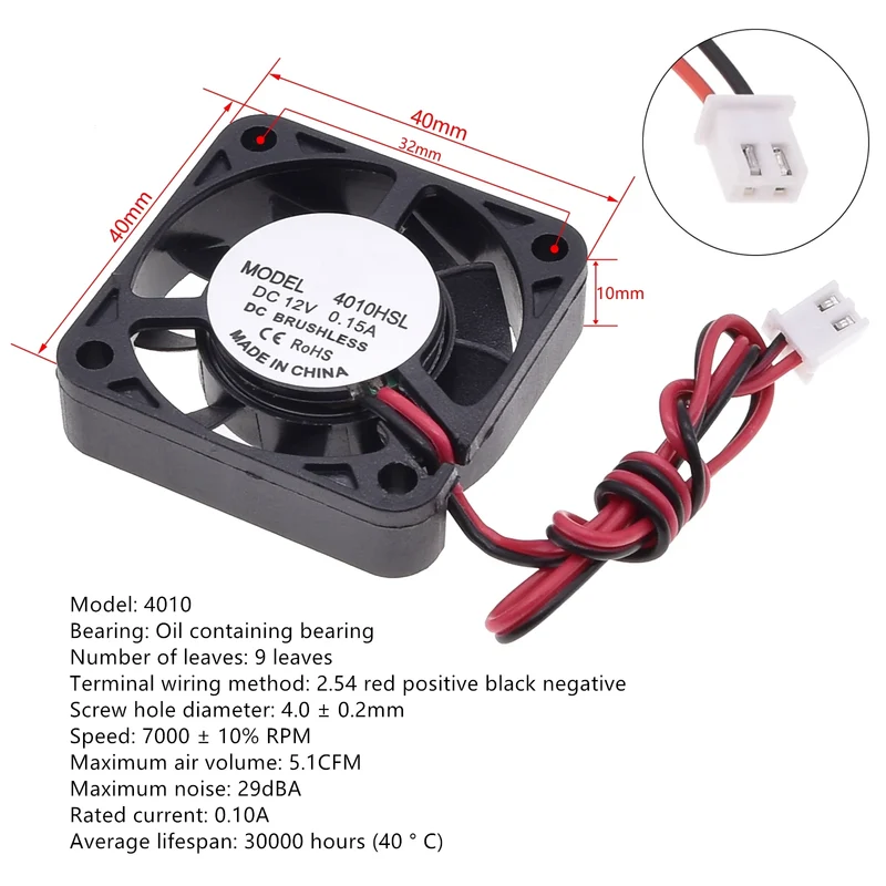 Silent DC12V Brushless Oil Content Cooling fan，for Power Supply Toy Chassis Multiple Sizes Available 2 3 4 5 6 7 8 9CM Silent