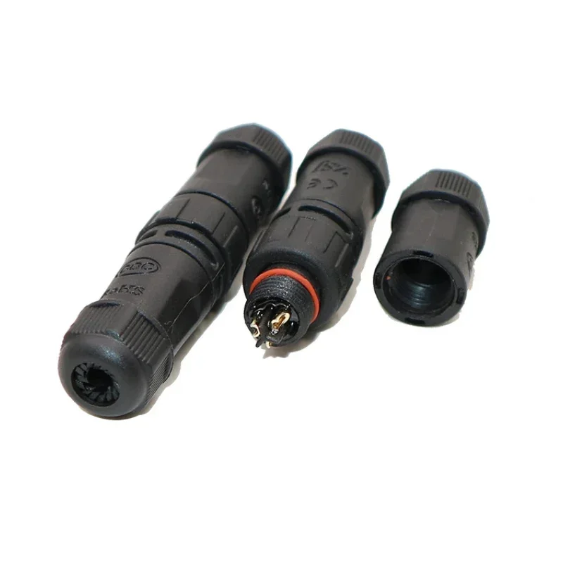 M12 Welded Connector Outdoor 2 3 4 5 6 7 8 Pin IP68 Waterproof Assembled Connector Joint Aviation Docking Male Female Plug