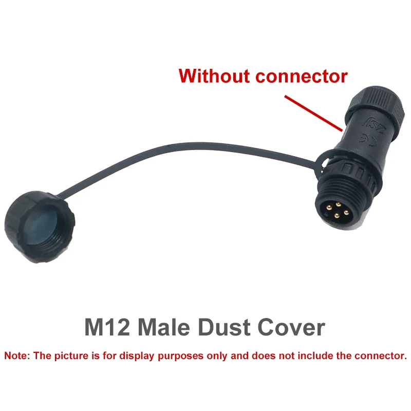 M12 Welded Connector Outdoor 2 3 4 5 6 7 8 Pin IP68 Waterproof Assembled Connector Joint Aviation Docking Male Female Plug