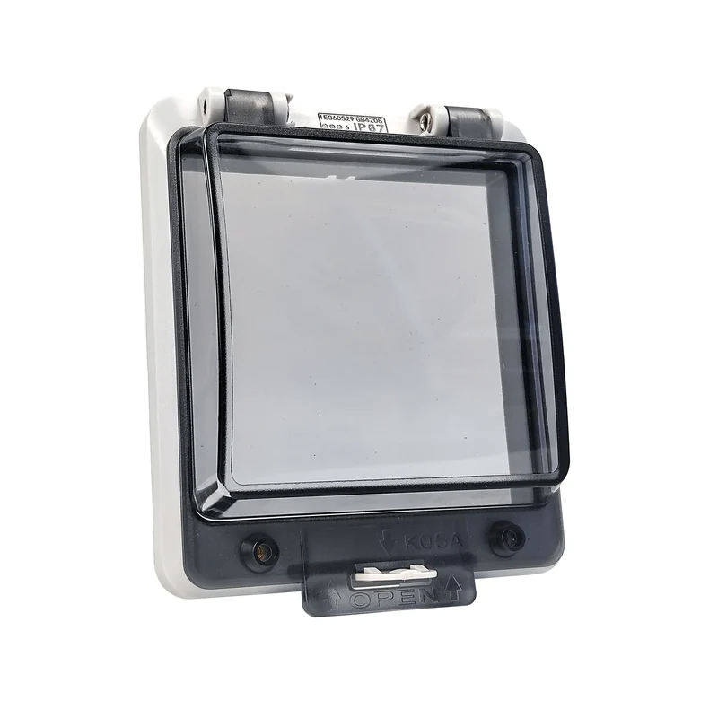 Outdoor Waterproof Window Cover with Lockable Circuit Breaker Electrical Box, Transparent Cover for IP67-Rated Button and Instru