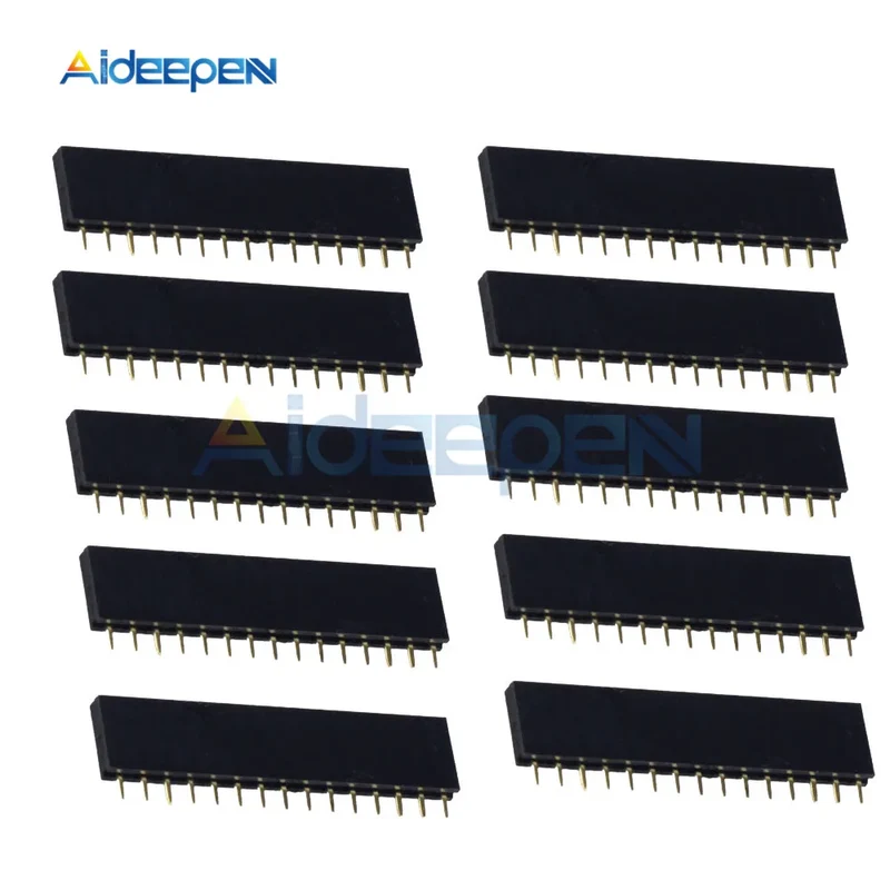 10Pcs 1X15 15Pin 2.54mm Pitch PCB Female Pin Header Connector Straight Single Row