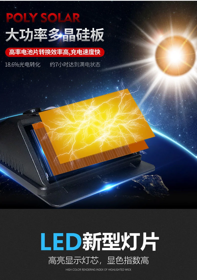 Solar Lamp Outdoor Lighting Garden Lamp Human Body Sensor Super Bright Waterproof Wall Lamp New Rural Home Outdoor Street Lamp