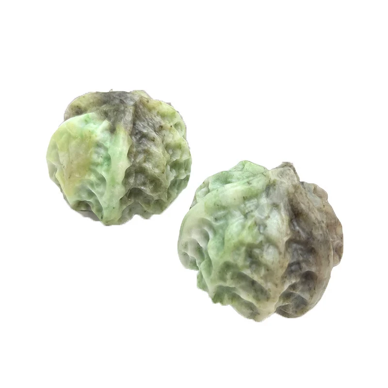 Nanyang Jade Dushan Jade Walnut Wen Play Fitness Ball Hand Handpiece Men's Hand-carved Pair of Natural Mono Jade