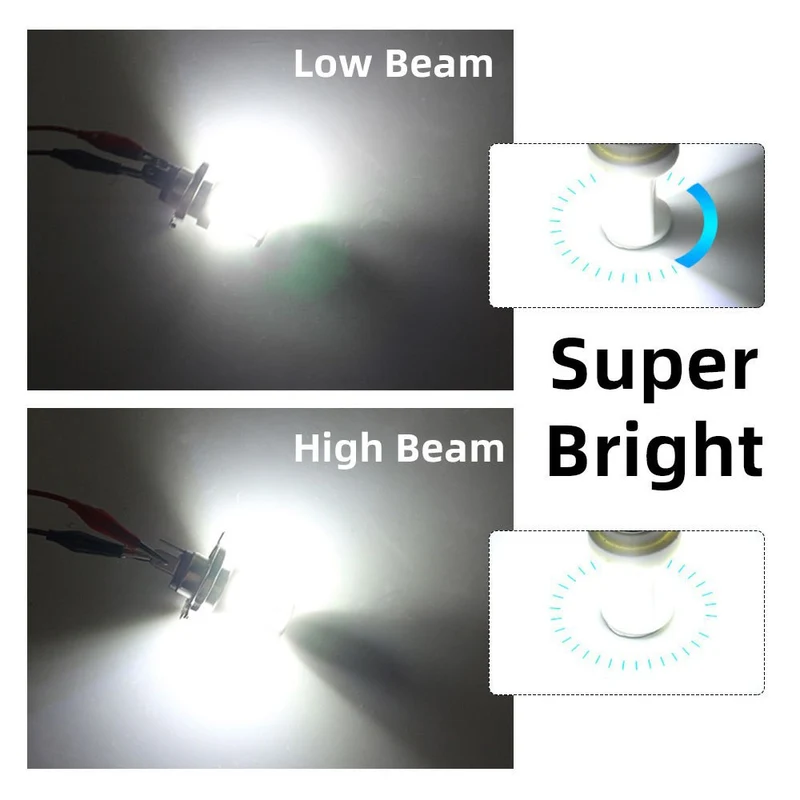 Tcyato Cross-Border Motorcycle Led Headlight High Brightness High and Low Beam Cob Led Headlight Ceramic Lamp Double Claw S2 Electric