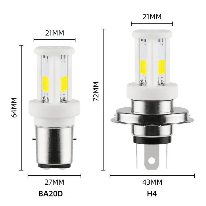 Tcyato Cross-Border Motorcycle Led Headlight High Brightness High and Low Beam Cob Led Headlight Ceramic Lamp Double Claw S2 Electric