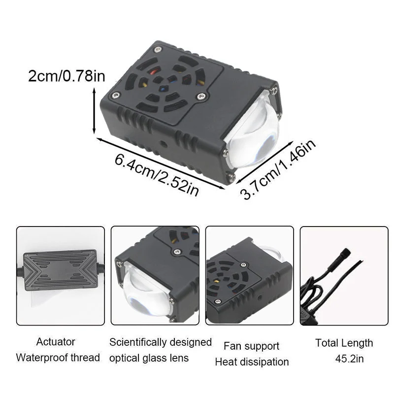 Car grille lamp middle grid lamp car led middle grid double color spotlight motorcycle led spotlight car l ed headlight