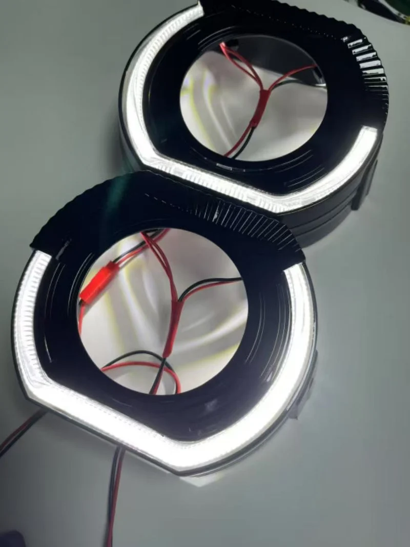 3.0 inch 2.5 inch lens decorative cover square angel eye integrated cover sports LED aperture hood