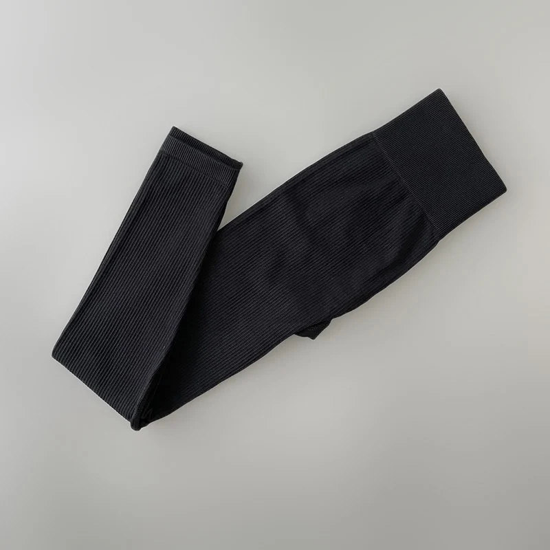 Foreign Trade New Leggings Outer Wear Spring and Summer Women's Solid Color Elastic Tight Sports Pants Yoga Fitness Threaded Pants