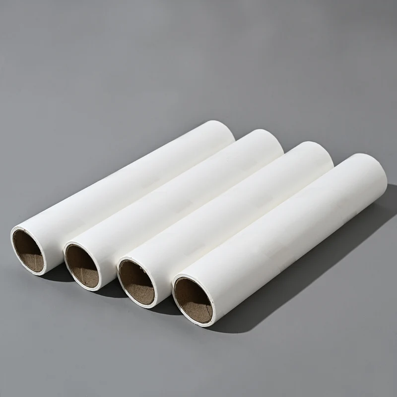 24cm sticky hair roller tearable sticky dust roll paper pet hair removal brush hair roll paper replacement core factory wholesale