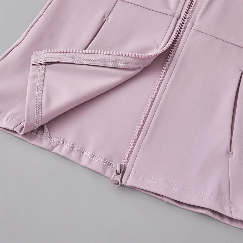 Yoga Clothing Women's Spring and Summer Vertical Collar Zipper Jacket Slim-fit Sun Protection Slimming Long-sleeved High-end Running Sports Fitness Top