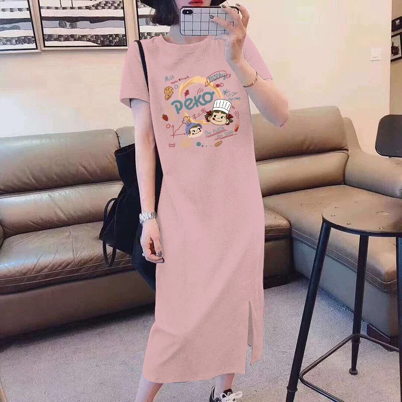 Breastfeeding Dress for Hot Moms When Going Out in Summer, Fashionable Cartoon T-Shirt Skirt, Breastfeeding Clothes, Maternity Clothes, Summer Clothes