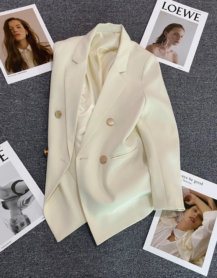 Orange Suit Jacket Women's 2025 Spring and Autumn New Korean High-end Temperament Popular Suit 22 Colors